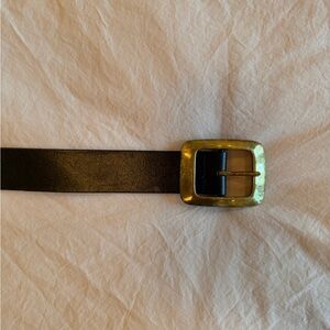 Zara Black Belt with Gold Buckle